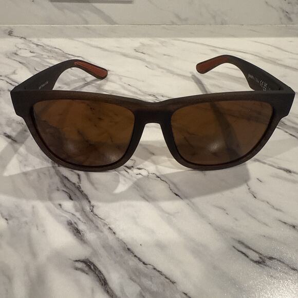 Goodr Sunglasses Mens Brown Woodgrain Polarized Just Knock It On Running Golf - Picture 1 of 6